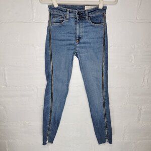 Rag & Bone Women's Size 24 Jeans Nina High Rise Skinny Zipper Seam